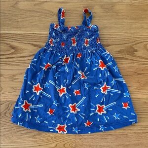 Hanna Andersson Blue Dress with Red Stars